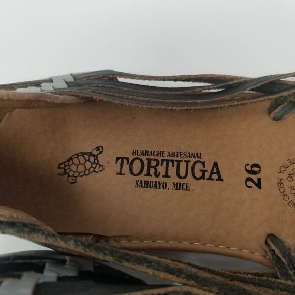 TORTUGA LEATHER SLIPONS WITH TASSELS. SIZE 26. BLACK AND SILVER. - Picture 13 of 16